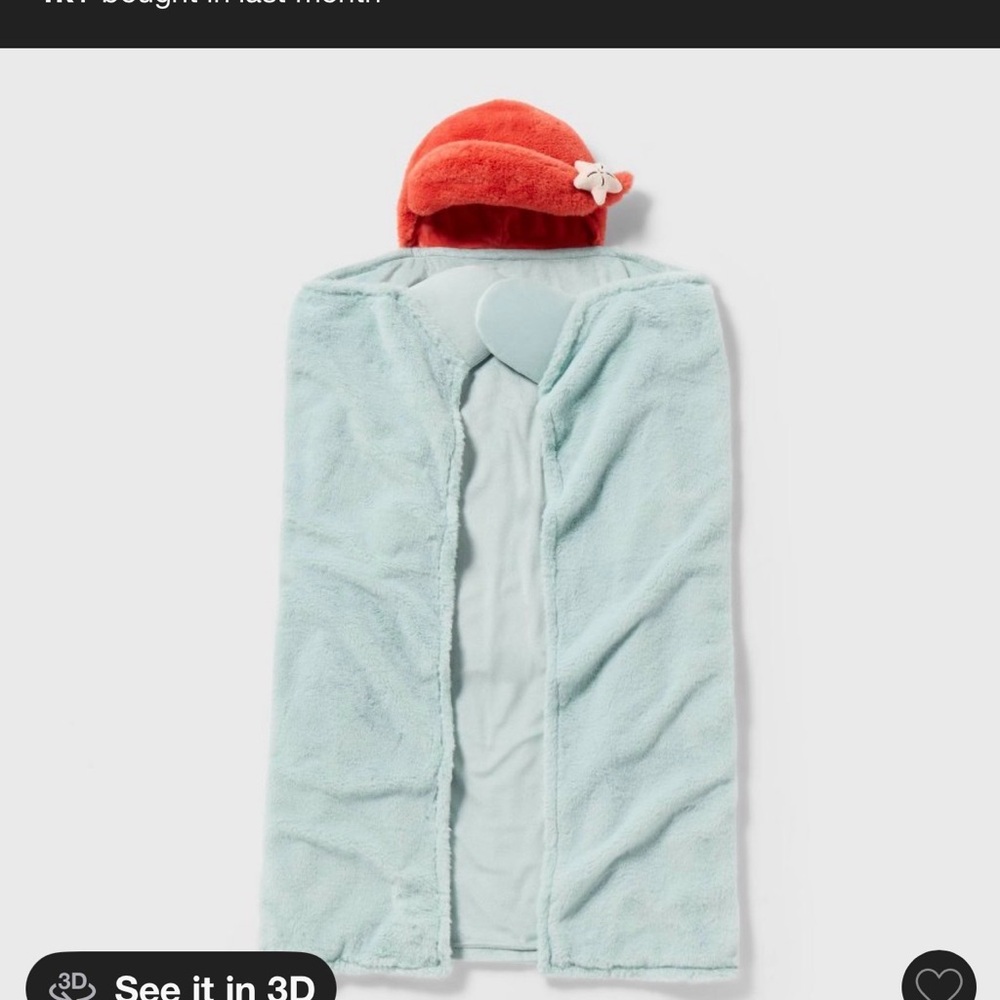 Princess Ariel hooded blanket